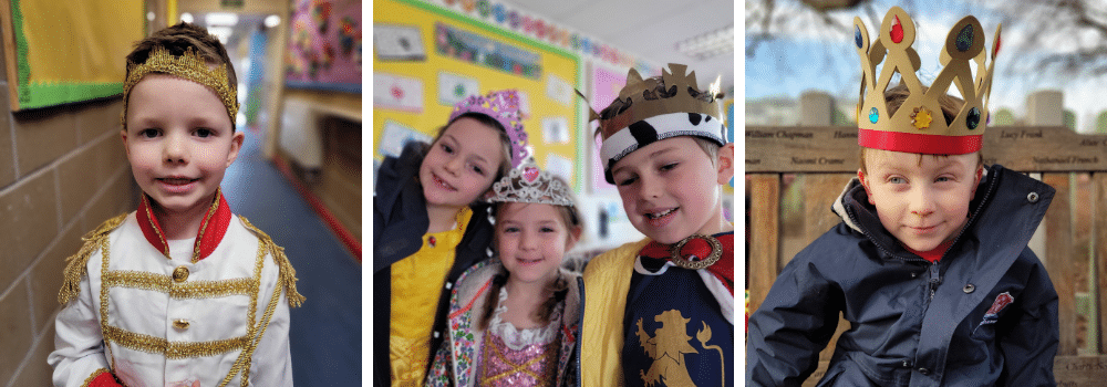 students dressed as members of royalty