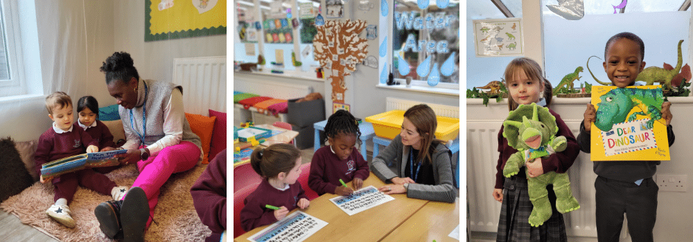 students reading different books