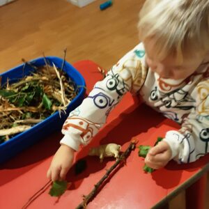 student with branches and stems